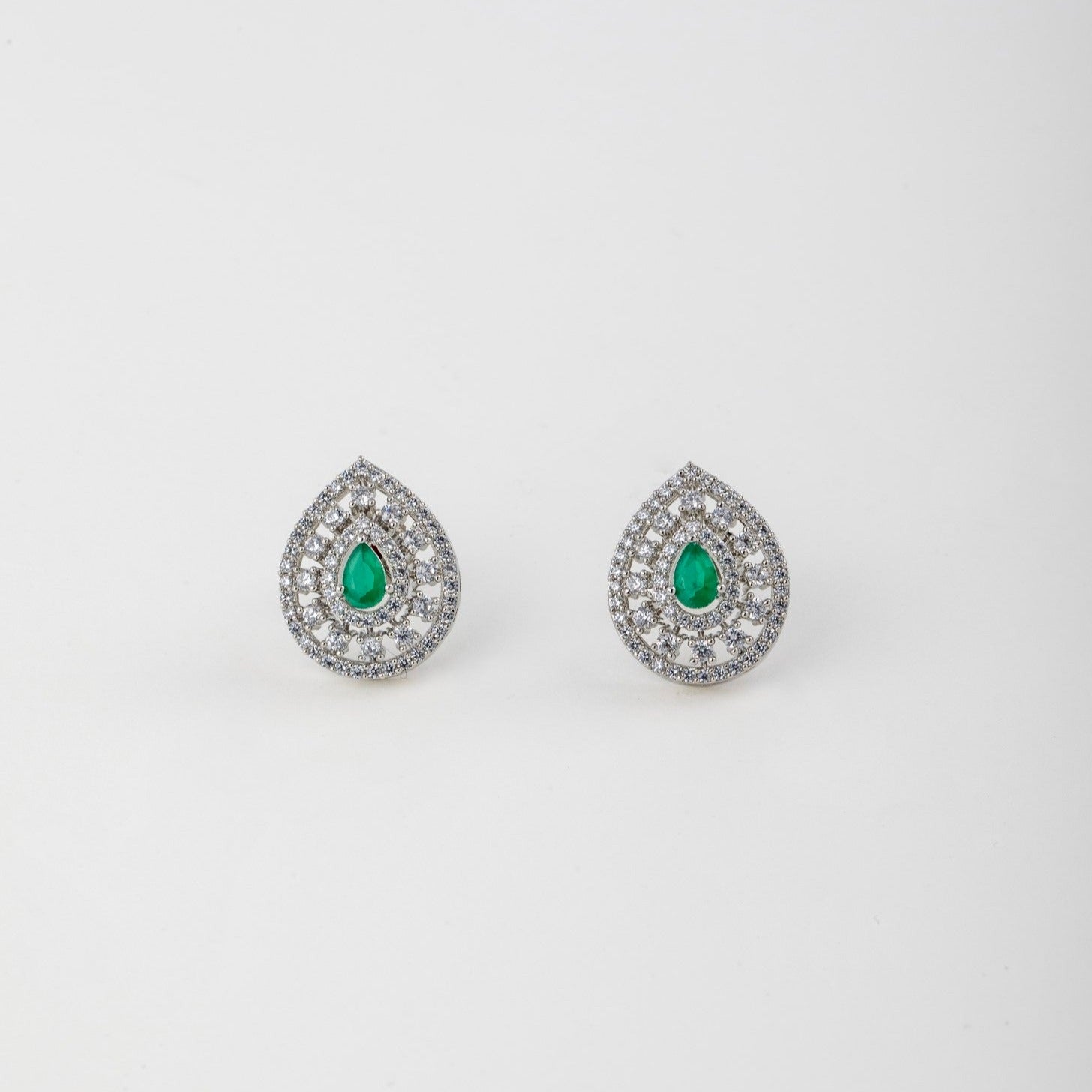 Natural Green Pearl Earrings