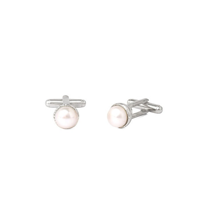 White Pearl Cufflinks