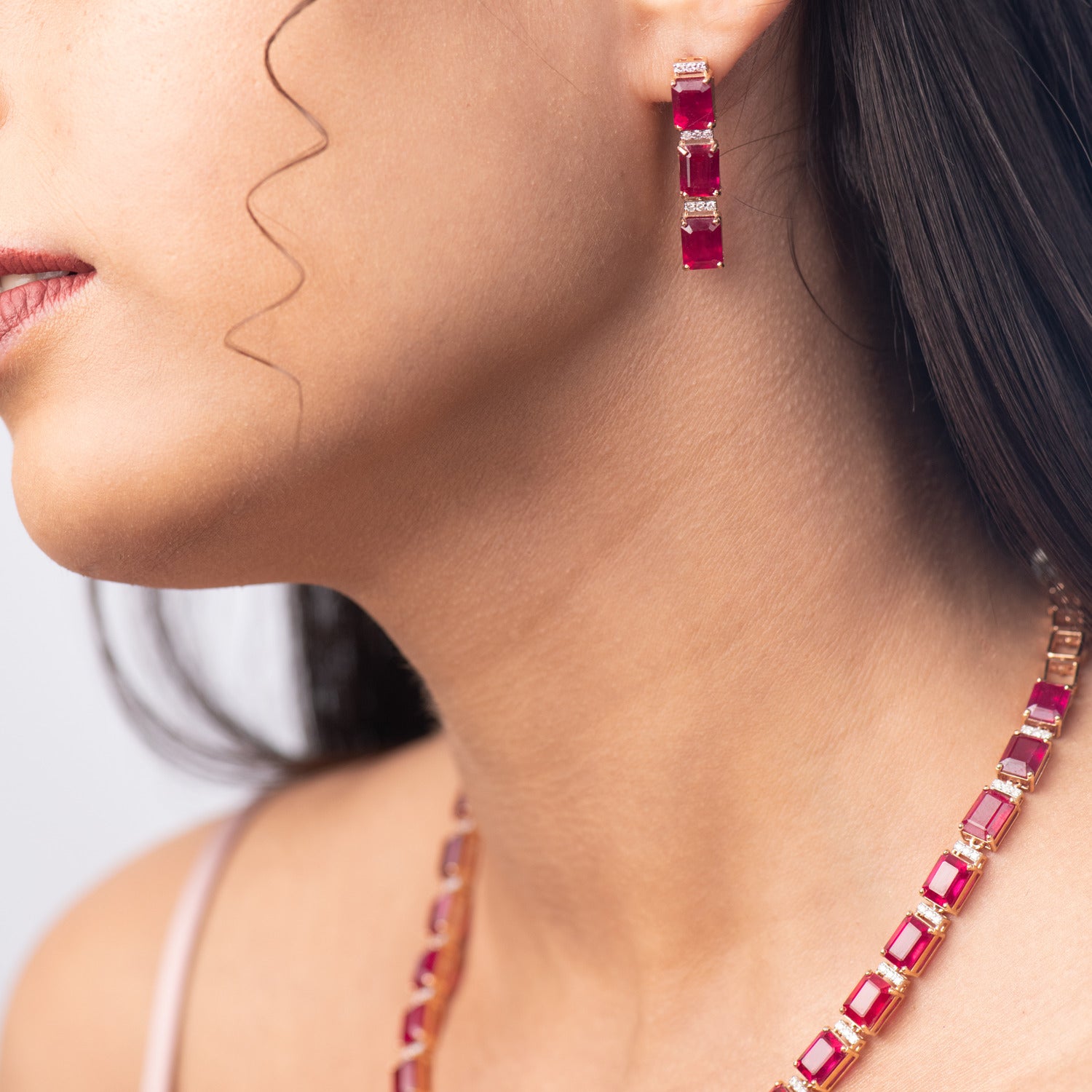 Ruby Radiance and Diamond Necklace