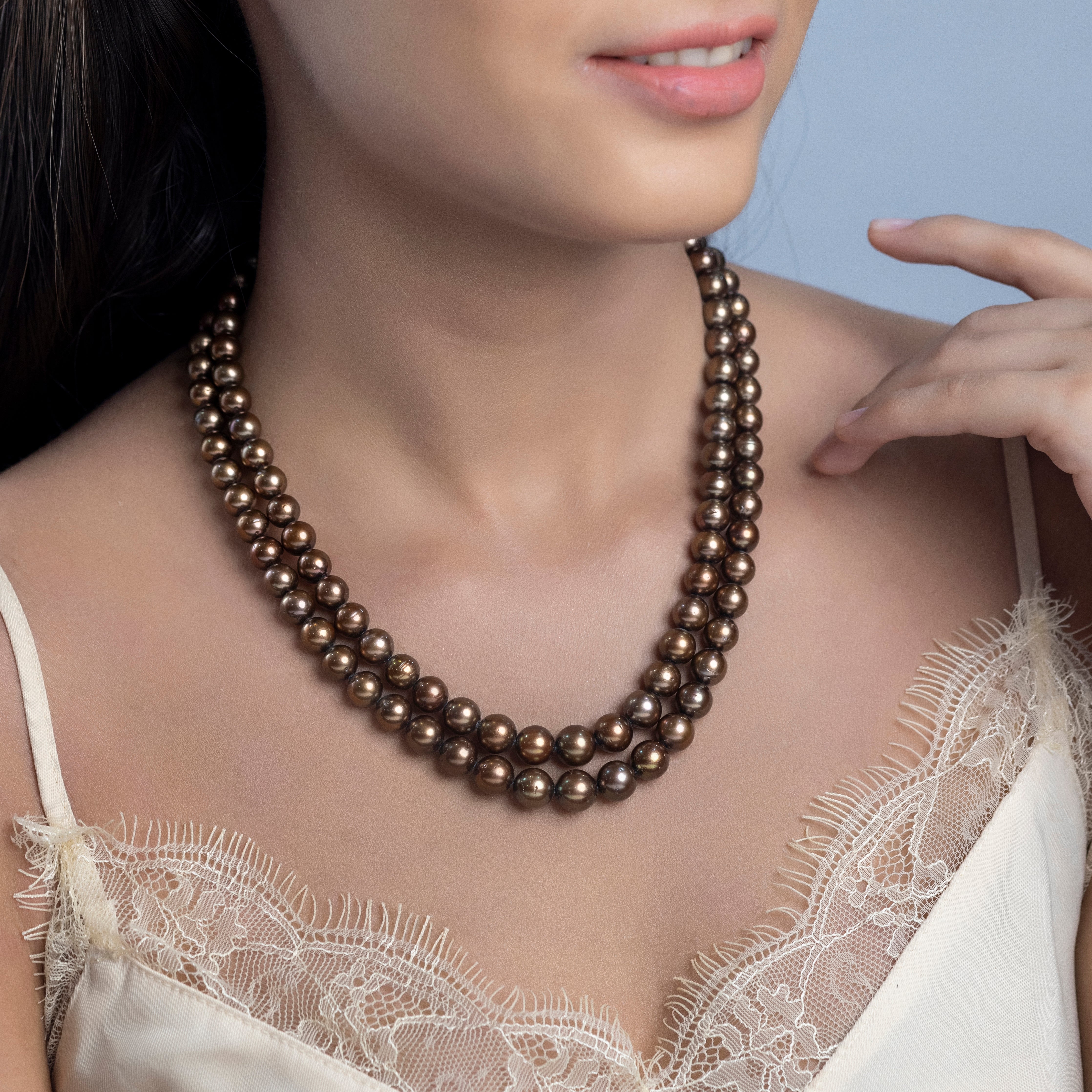2 Strand Freshwater Pearl Necklace