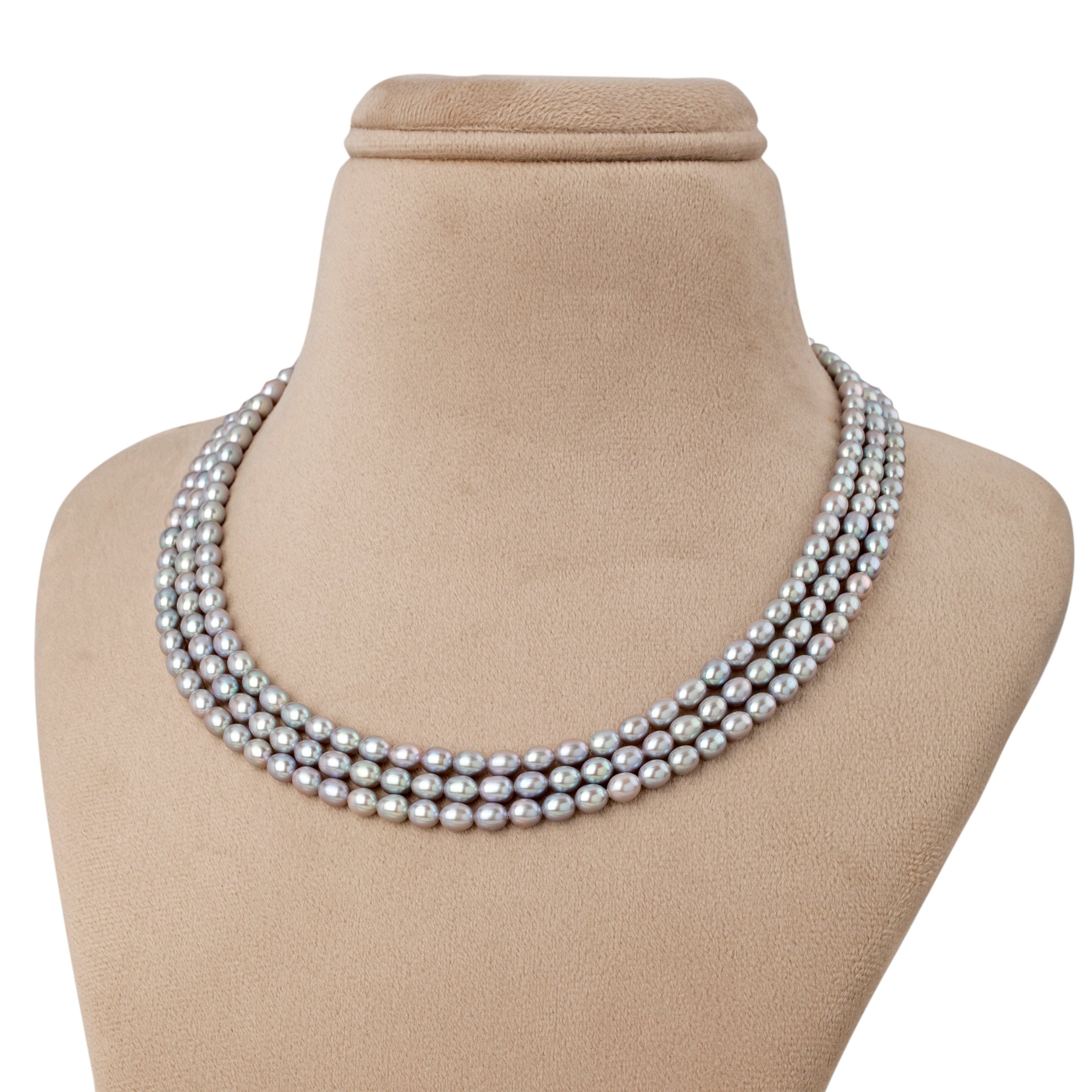 Freshwater 3-Line Pearl Necklace
