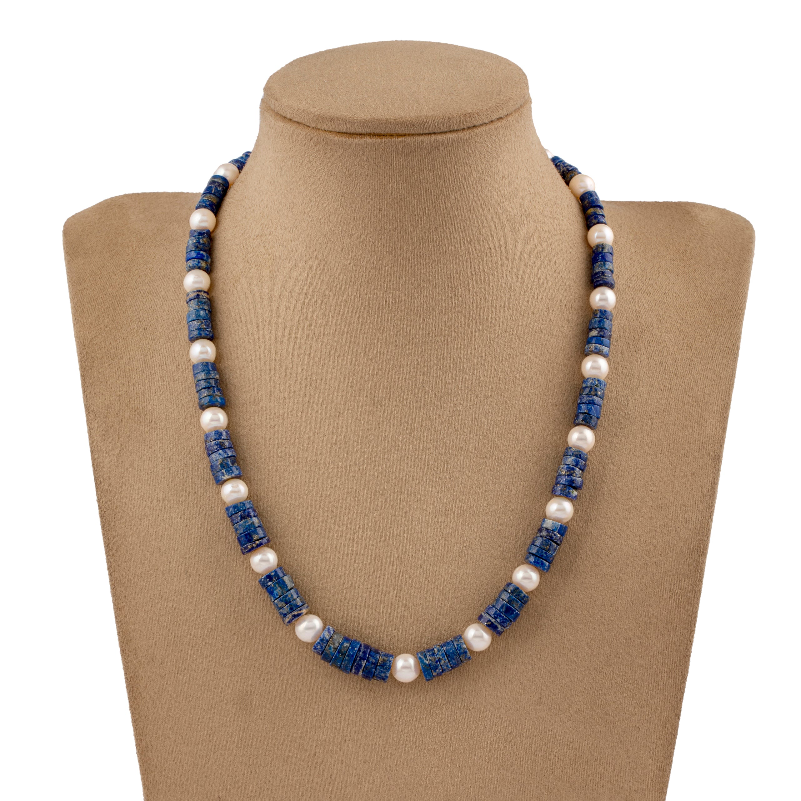 Lapis Lazuli and Freshwater Pearl Necklace