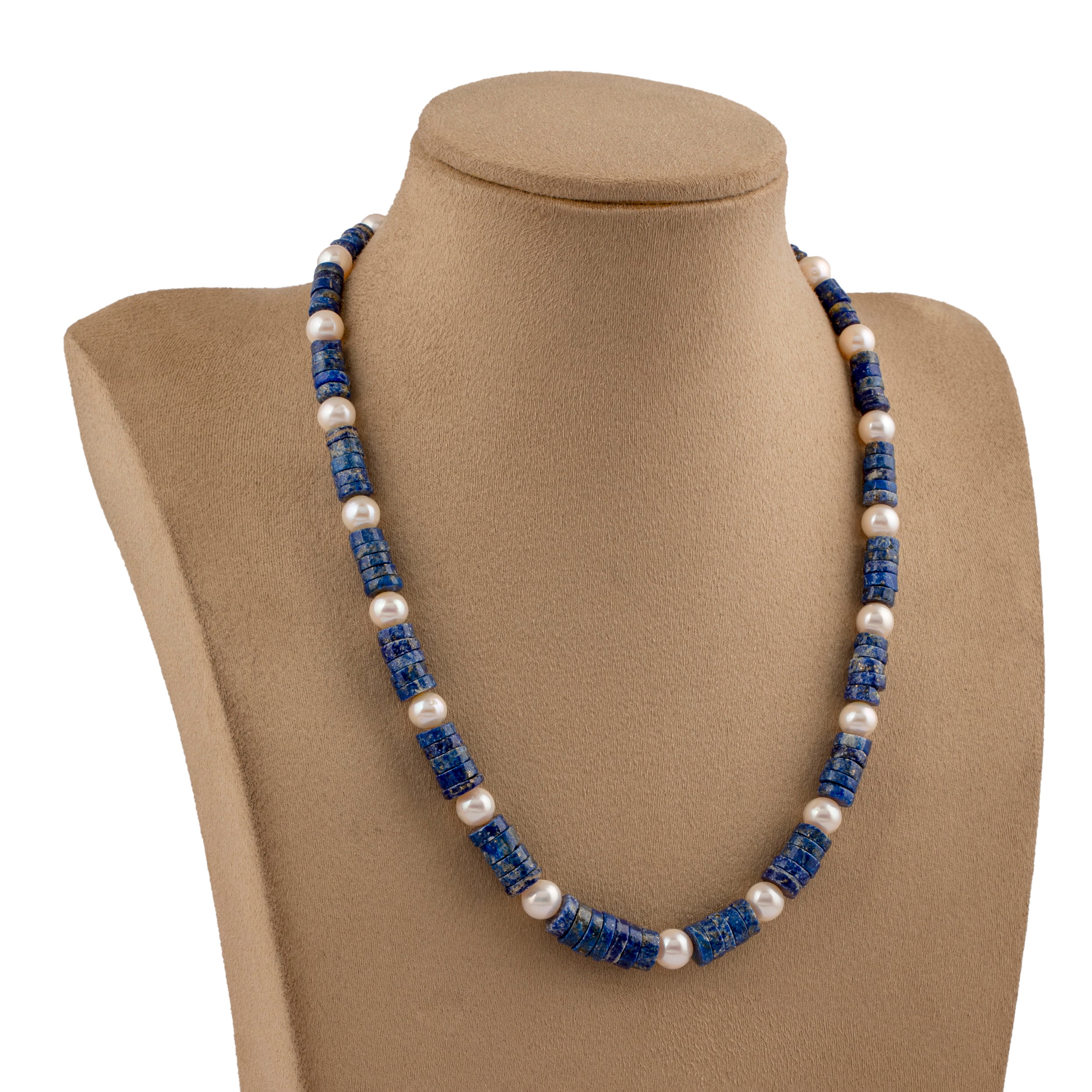 Lapis Lazuli and Freshwater Pearl Necklace