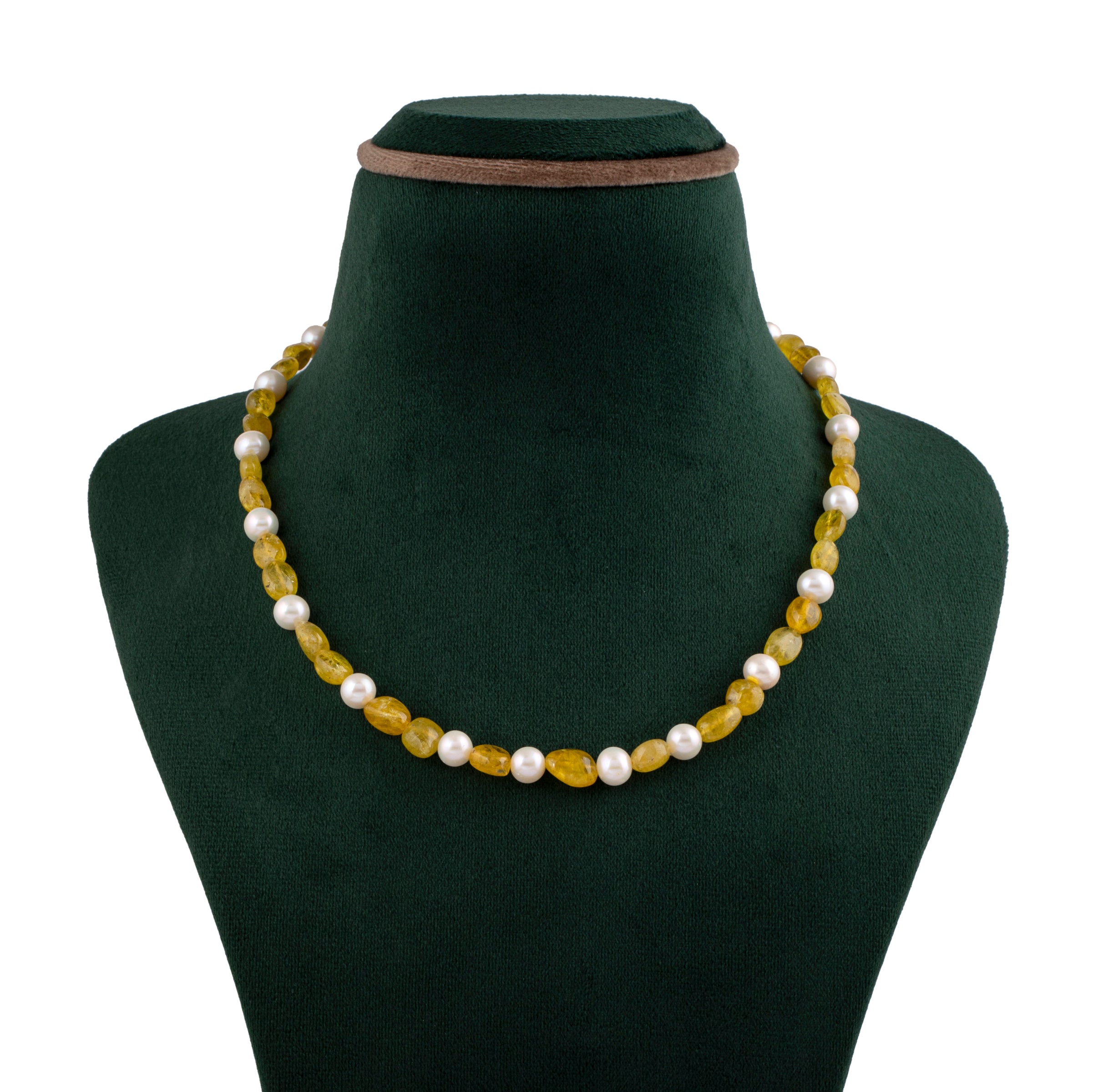 Sunshine Beads and Freshwater Pearl Necklace