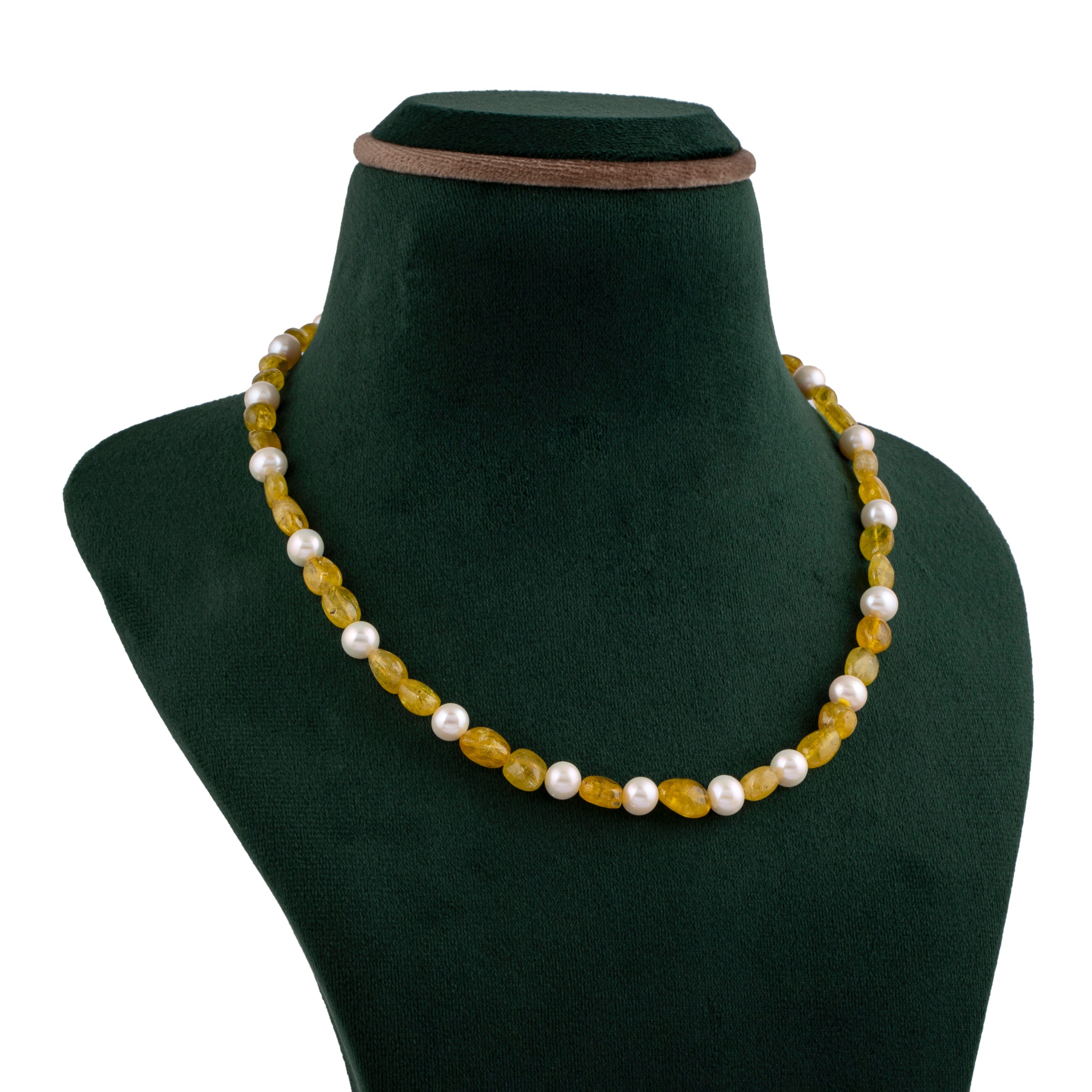 Sunshine Beads and Freshwater Pearl Necklace