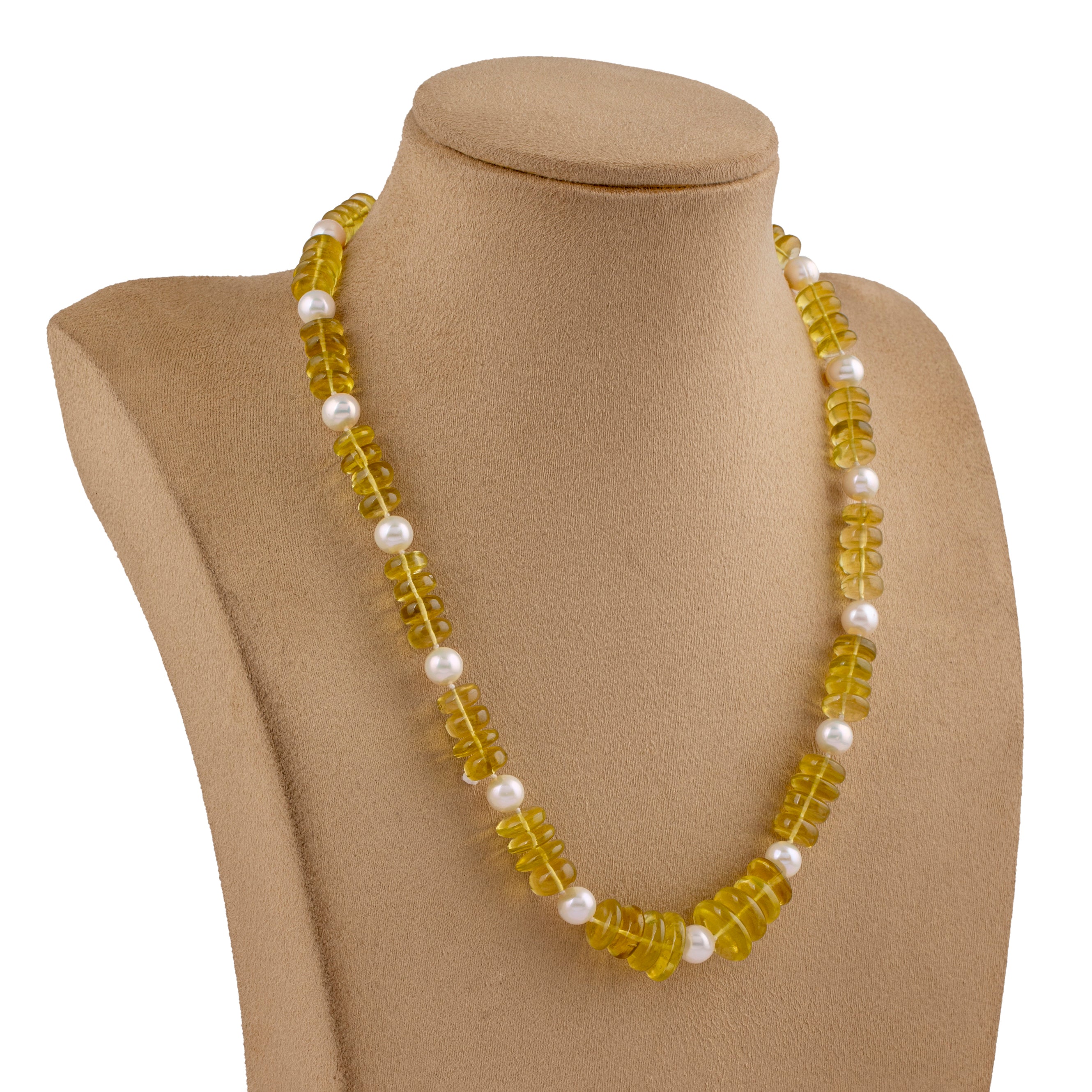 Lemon Quartz Radiance Freshwater Pearl Necklace