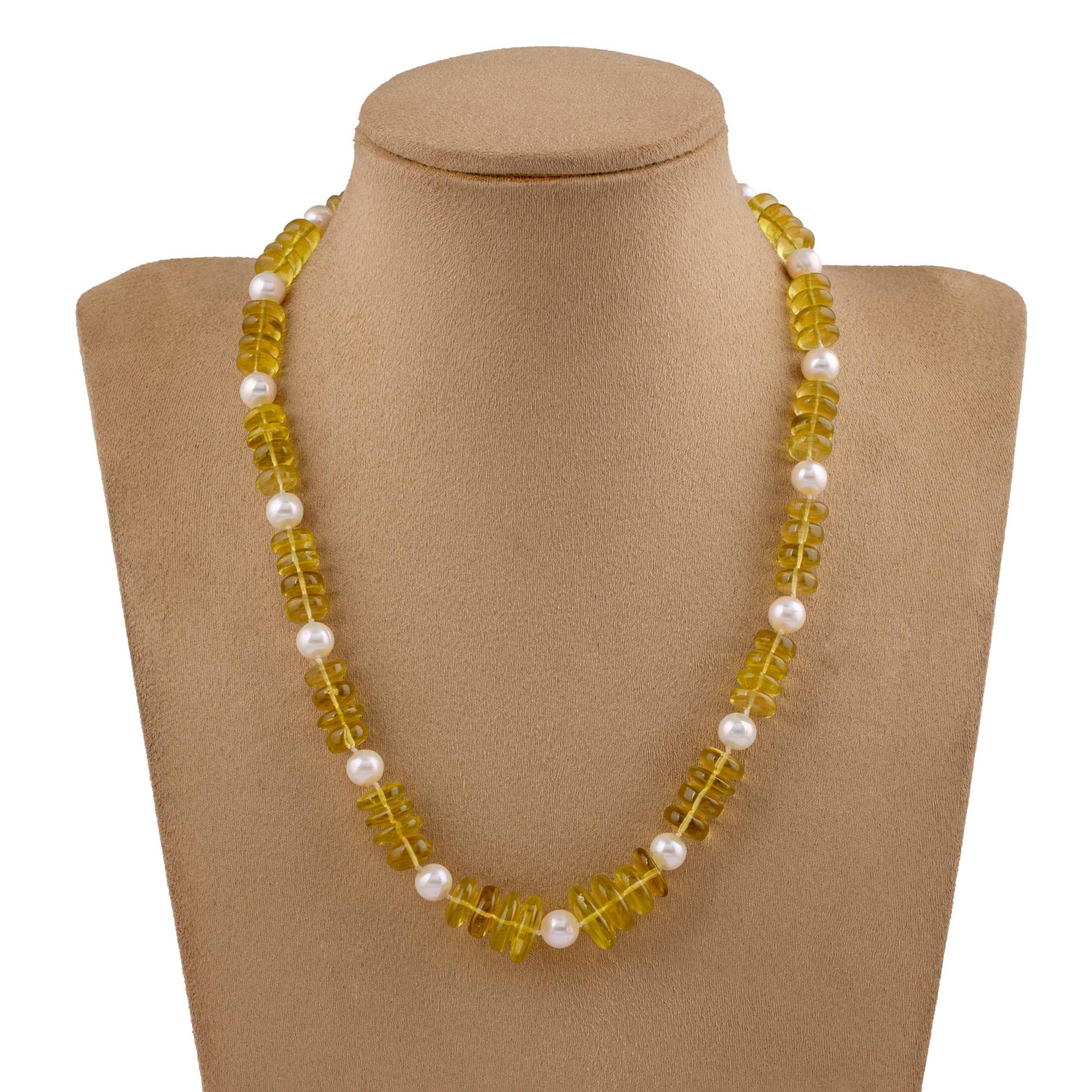 Lemon Quartz Radiance Freshwater Pearl Necklace