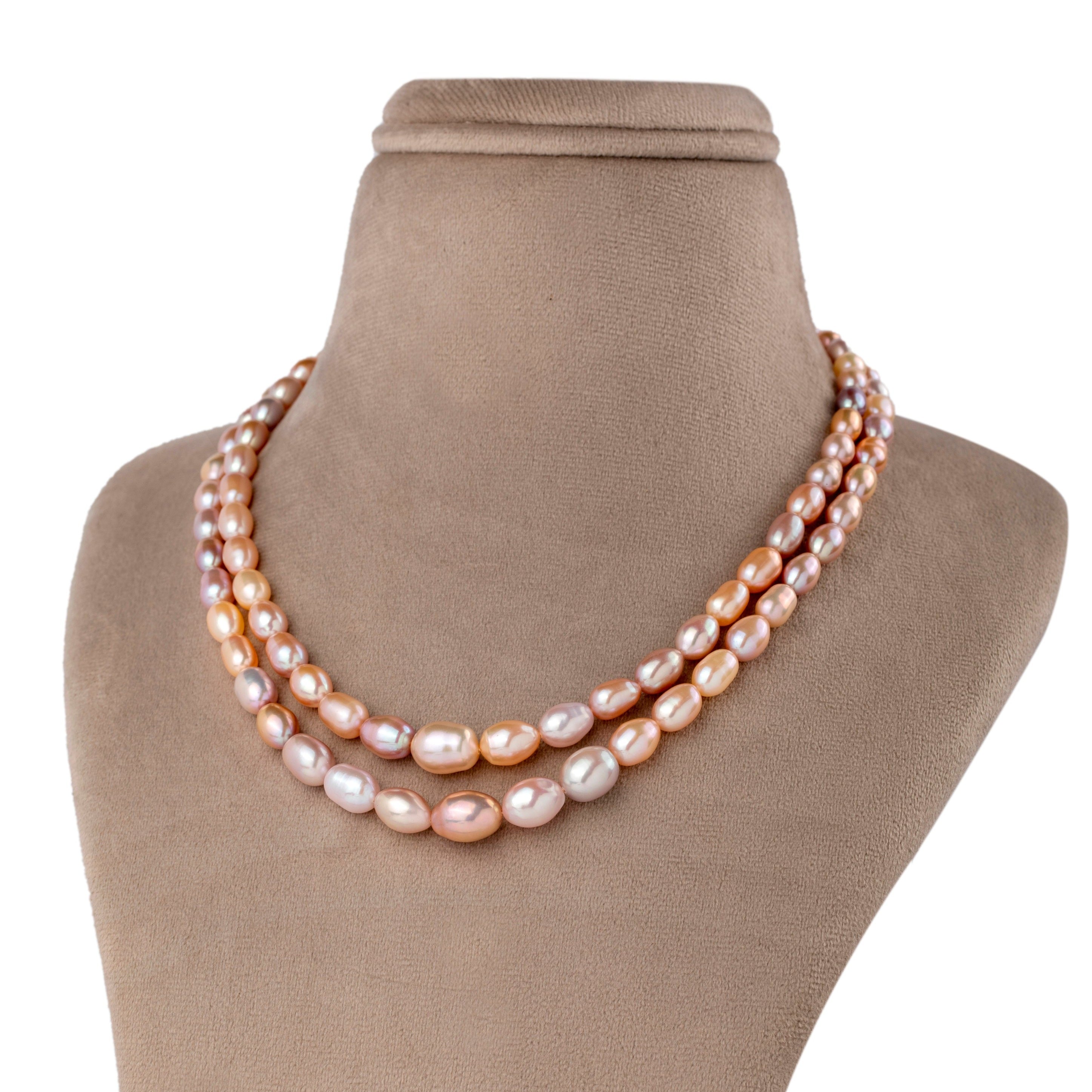 Soft Peach Freshwater Pearl Necklace
