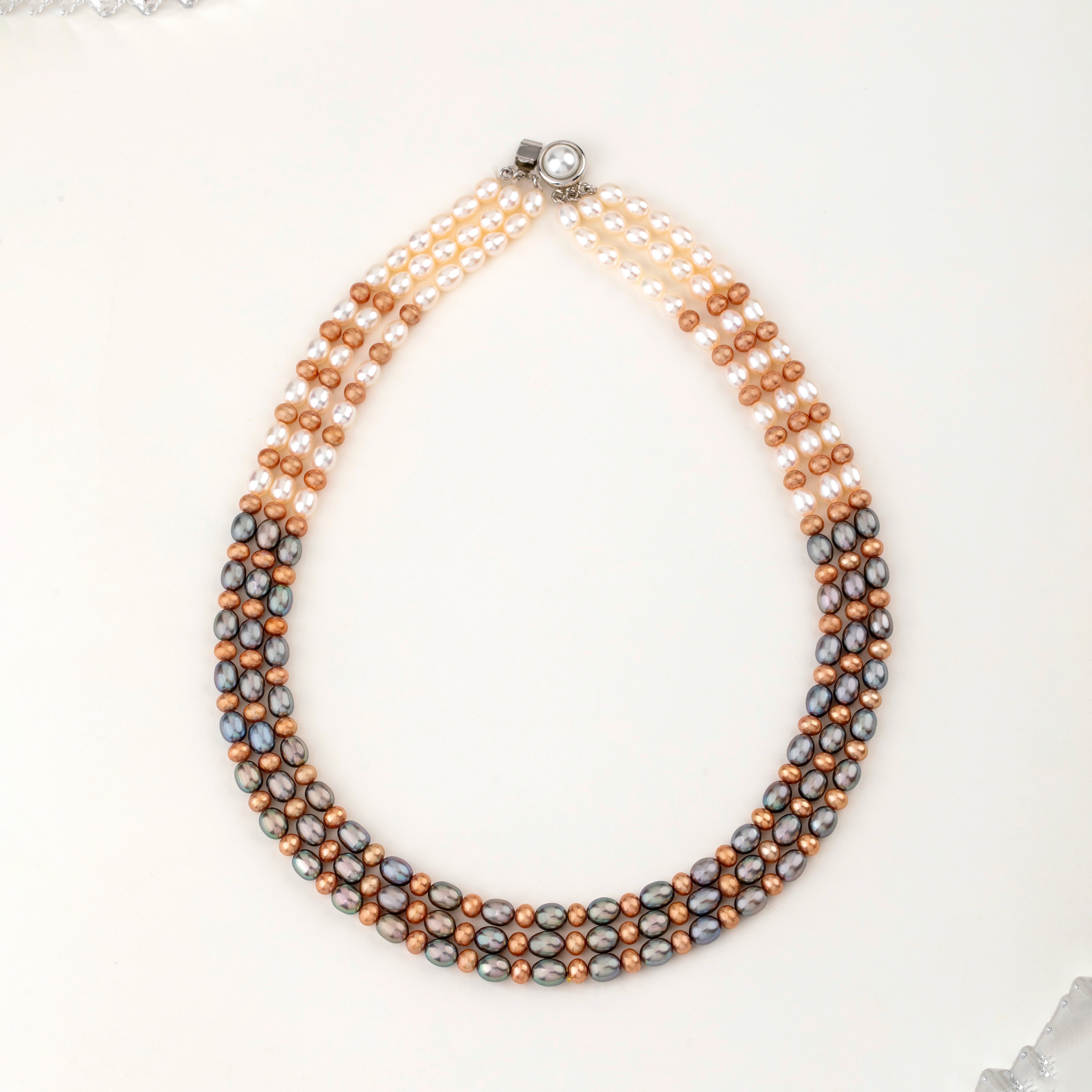 Pearl 3-Line Freshwater Necklace