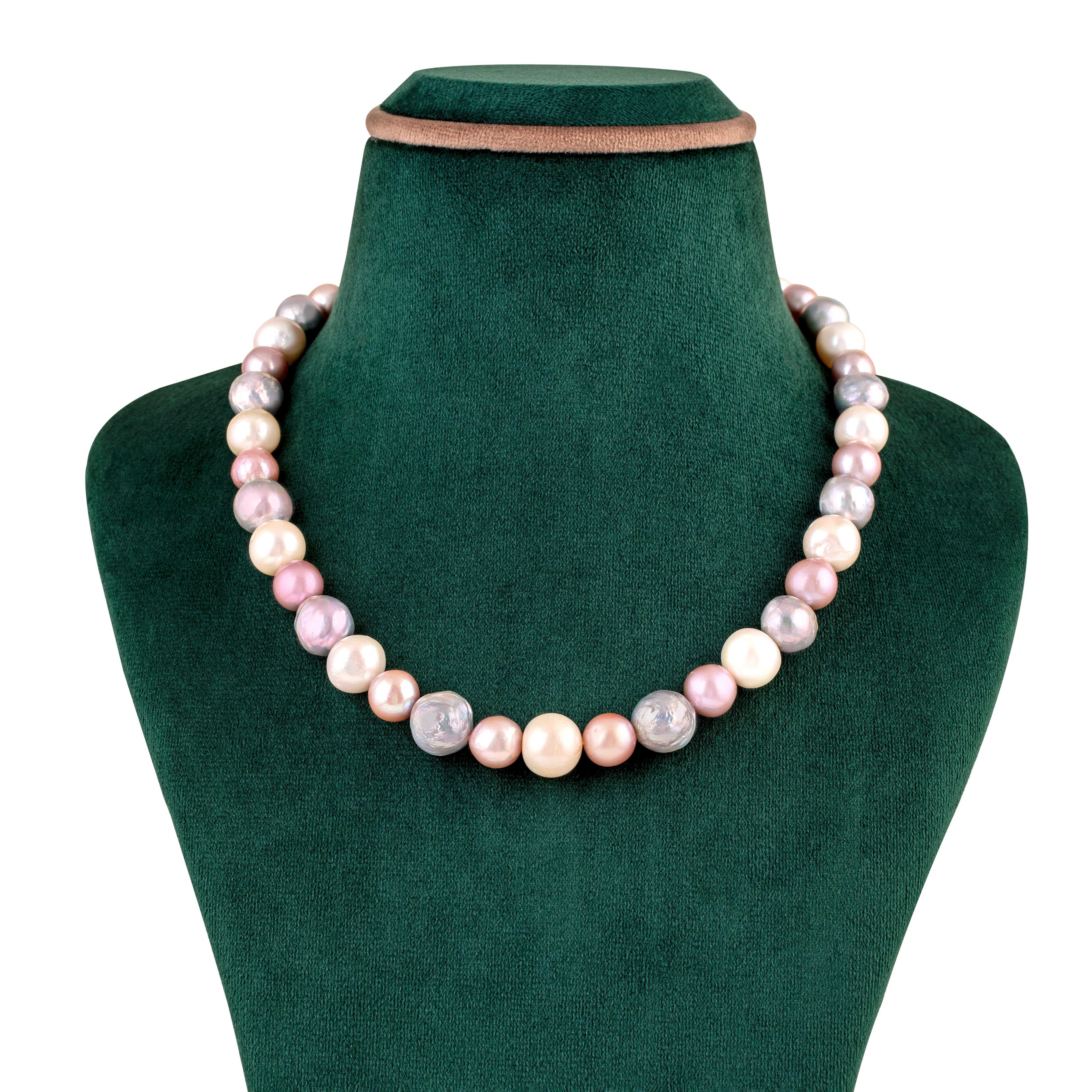 Baroque Tricolor Freshwater Necklace