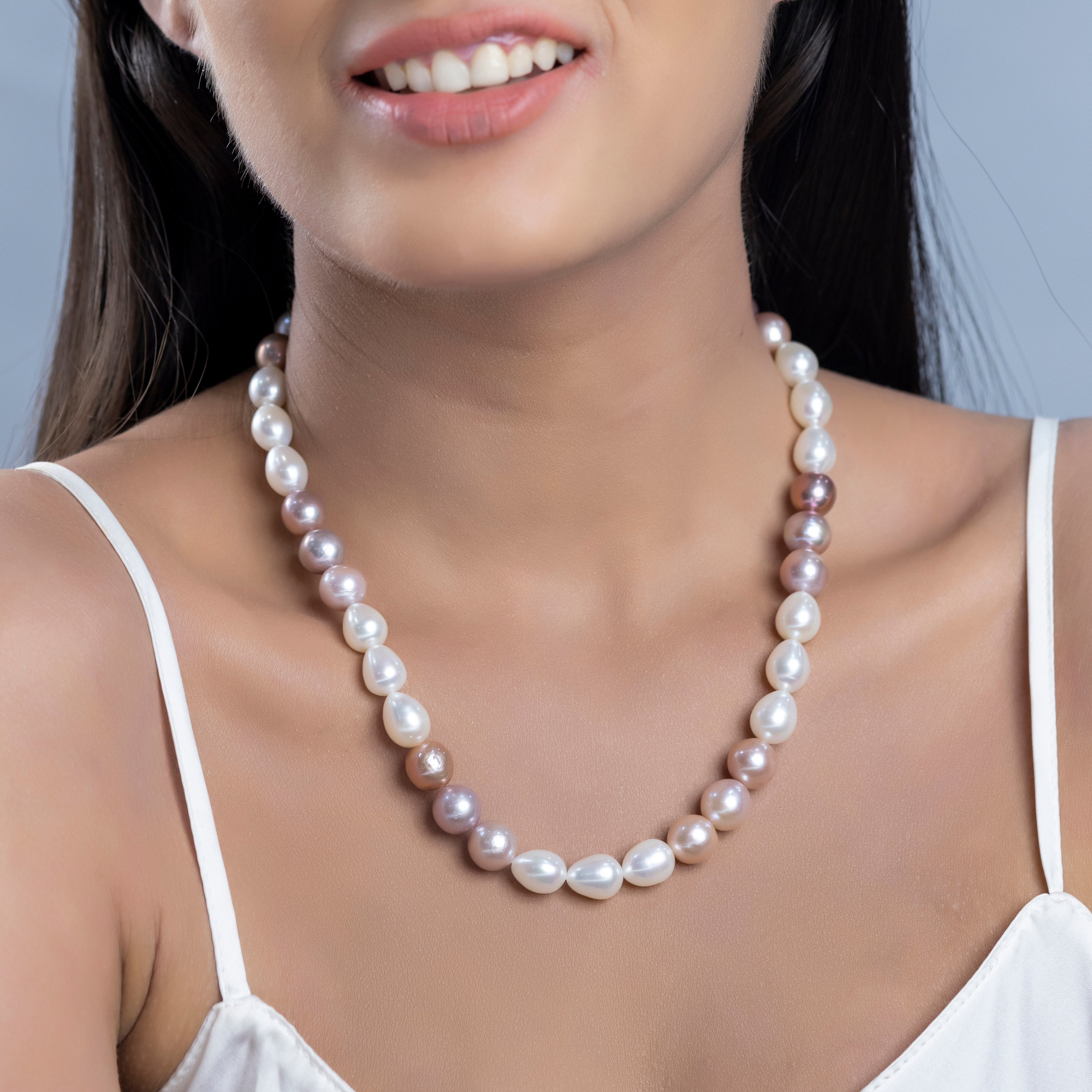 Oval Freshwater Pearl Necklace