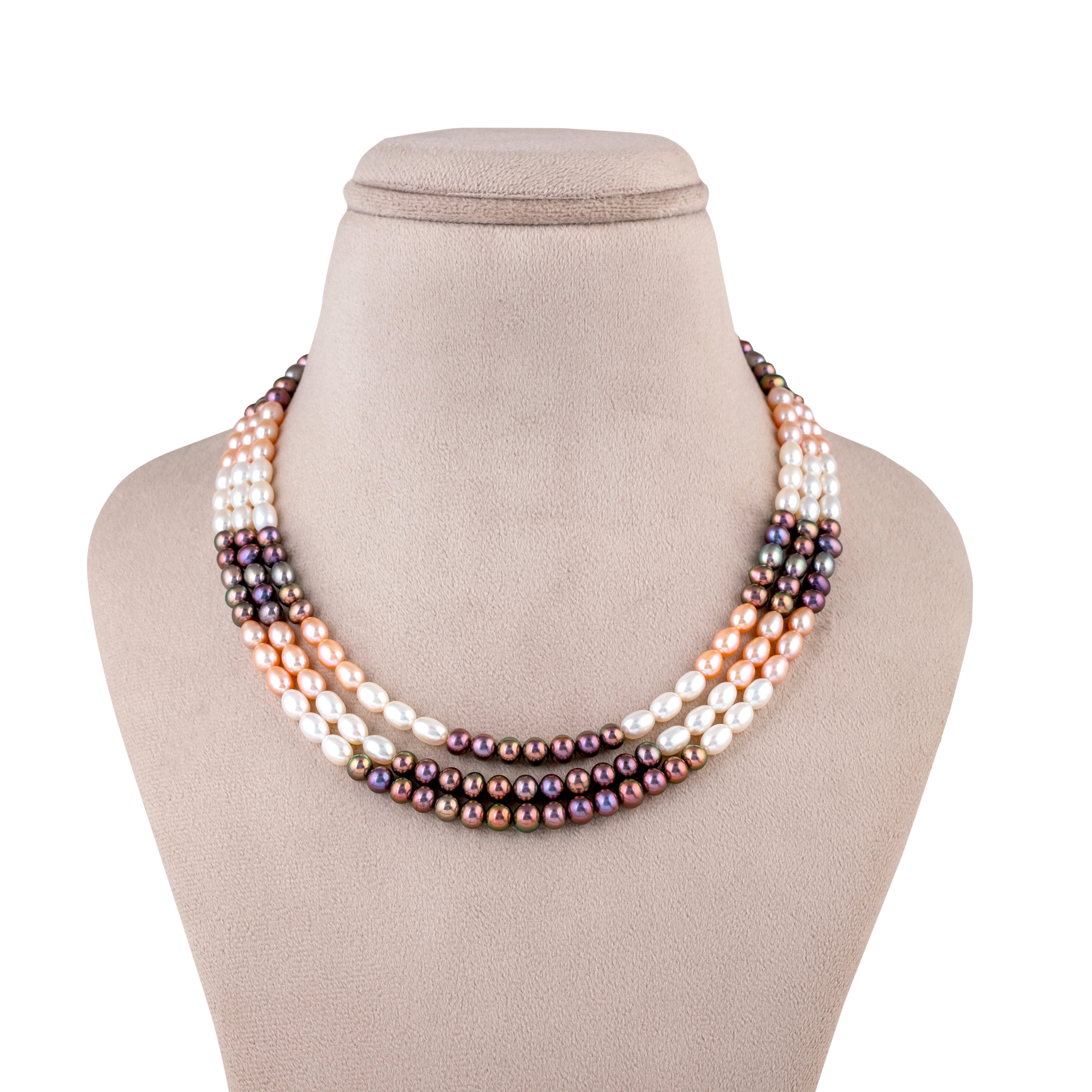 Multicolor Round Freshwater Pearl Necklace