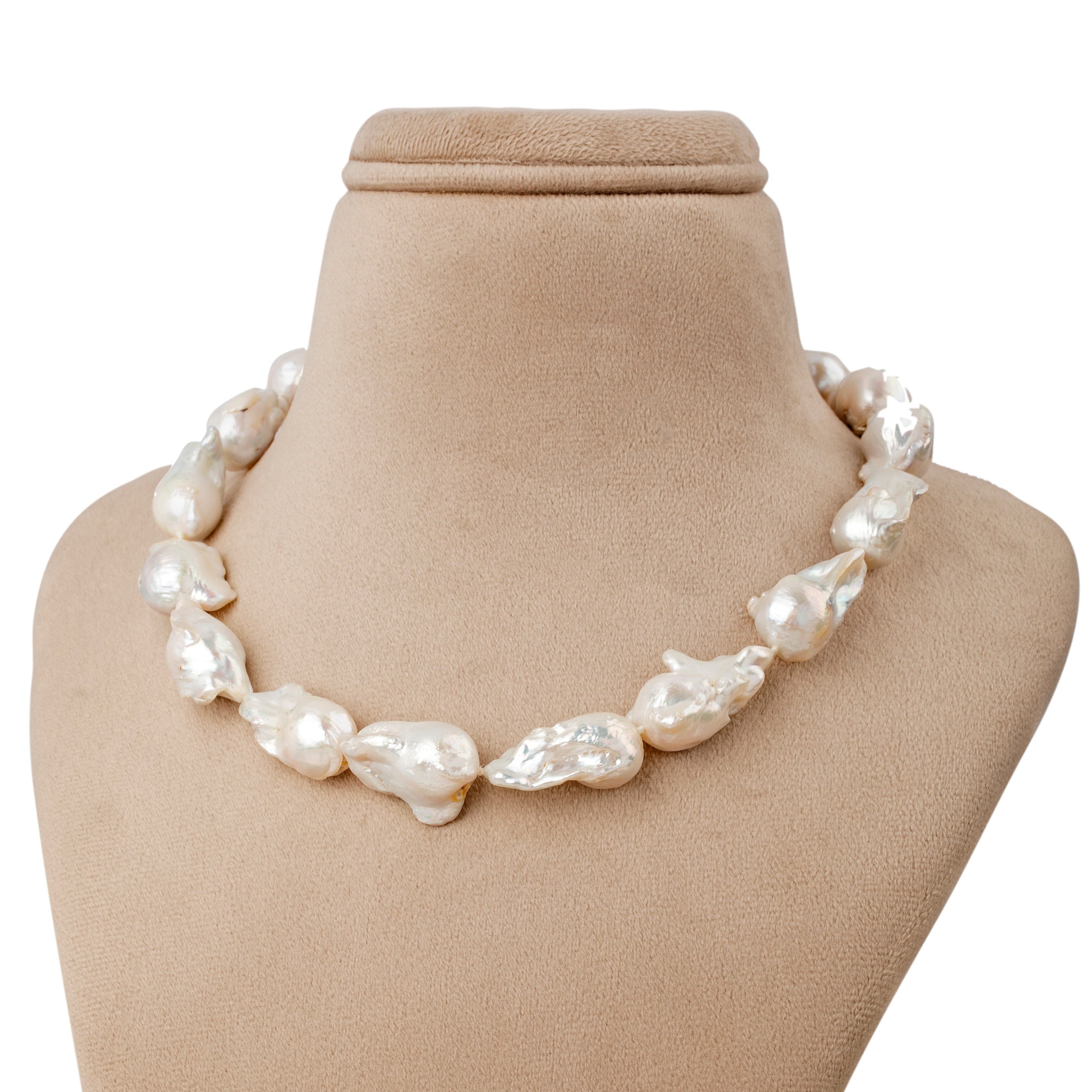 Freshwater Natural Baroque White Pearl Necklace