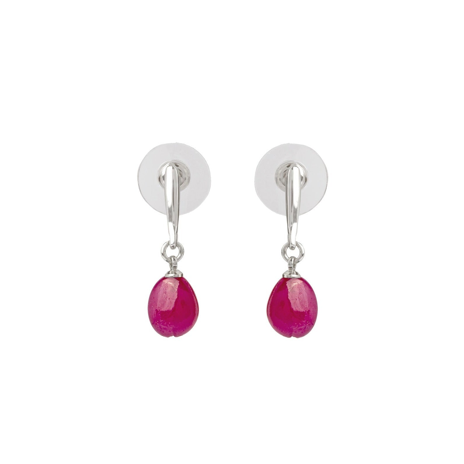 Nature's Elegance Ruby Drop Earring