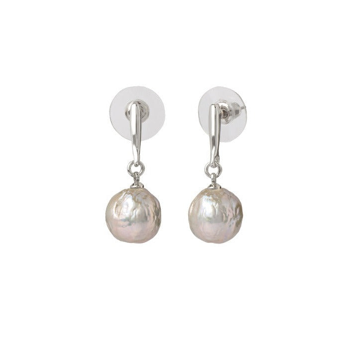 Misty Silver Shimmer Drop Earring