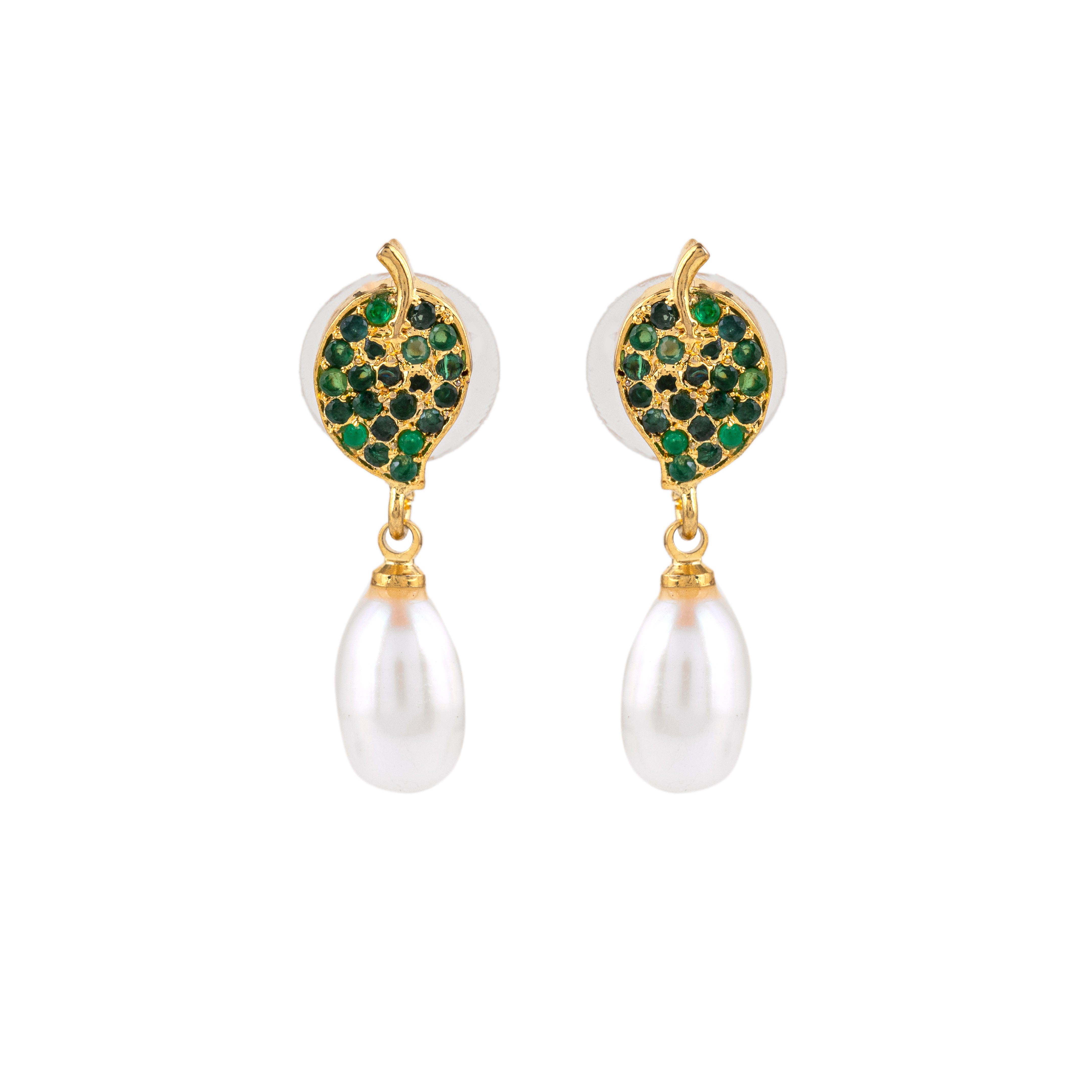 Tropical Splendor Pearl Drop Earrings