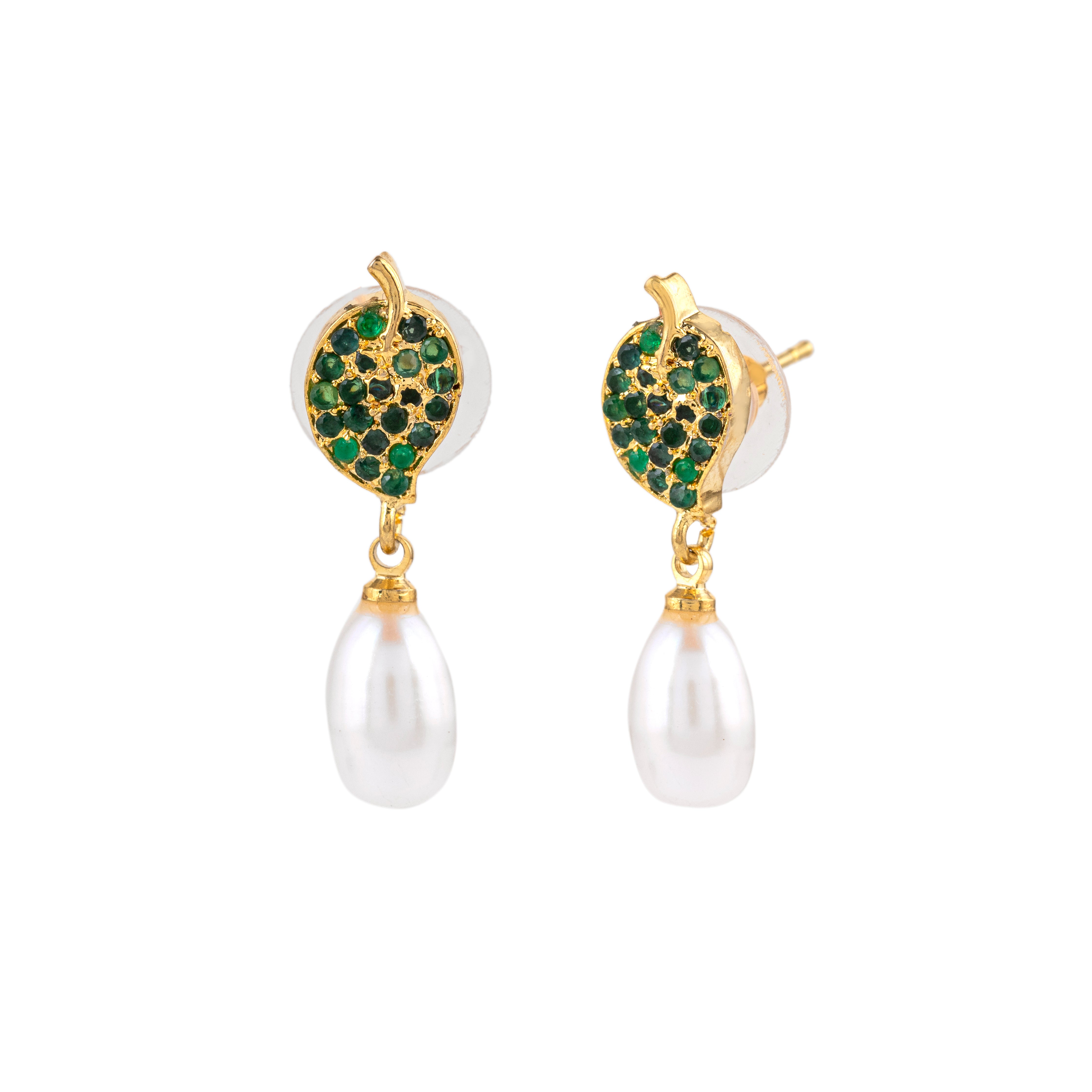 Tropical Splendor Pearl Drop Earrings