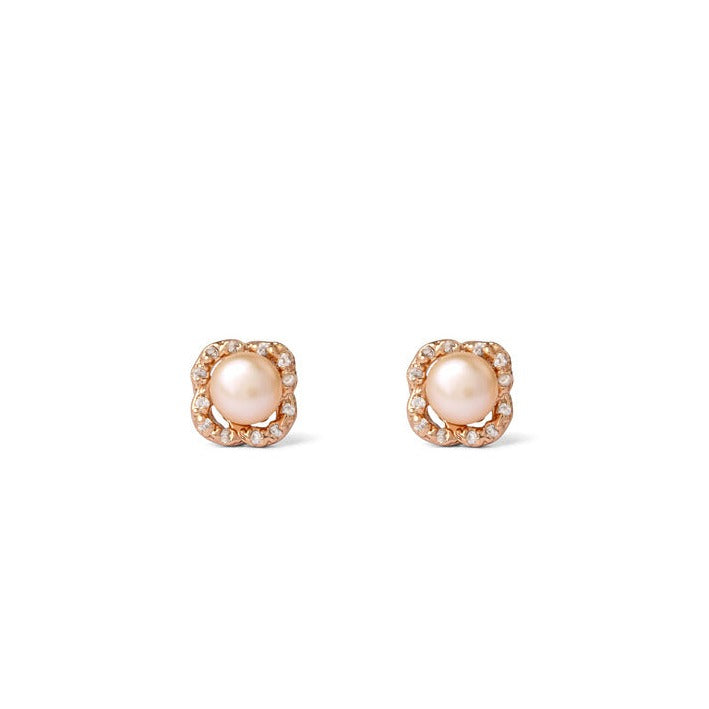 Symmetry of Pearls Stud Earrings