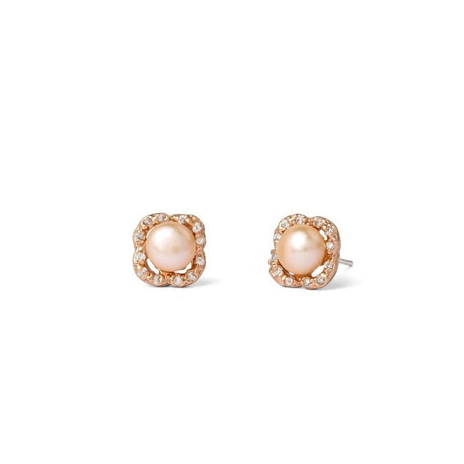 Symmetry of Pearls Stud Earrings