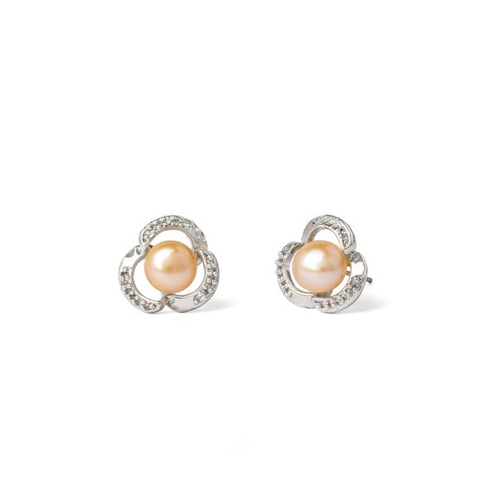 Trio Oval Pearl Enigma Studs