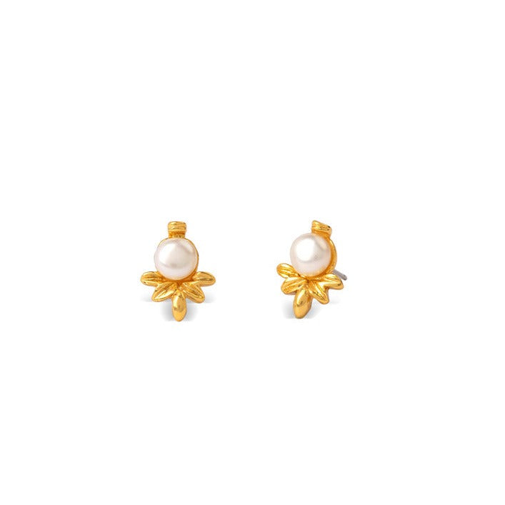 Gold Sheen Pearl Earring