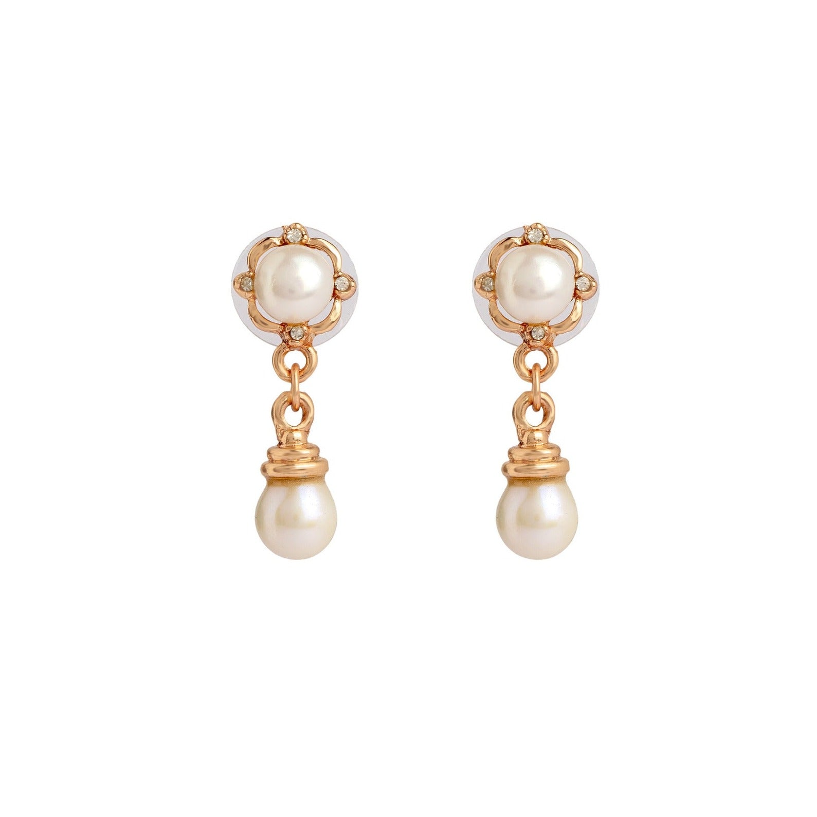 Enchanted Garden Blush Pearl Drop Earrings