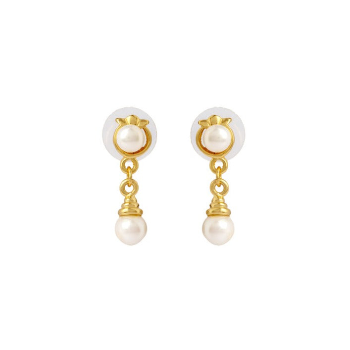 White Dewdrop Pearl Earrings