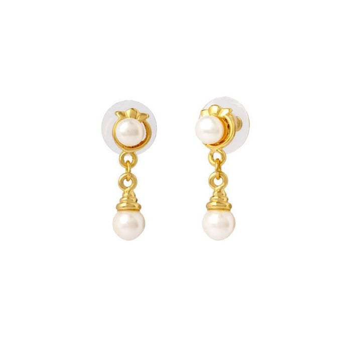 White Dewdrop Pearl Earrings