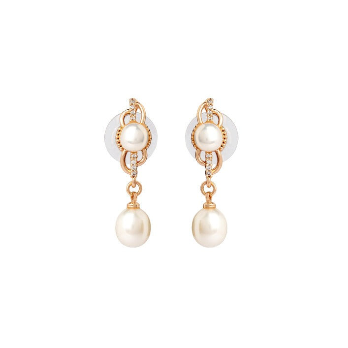 Pinky Dewdrop Pearl Earrings