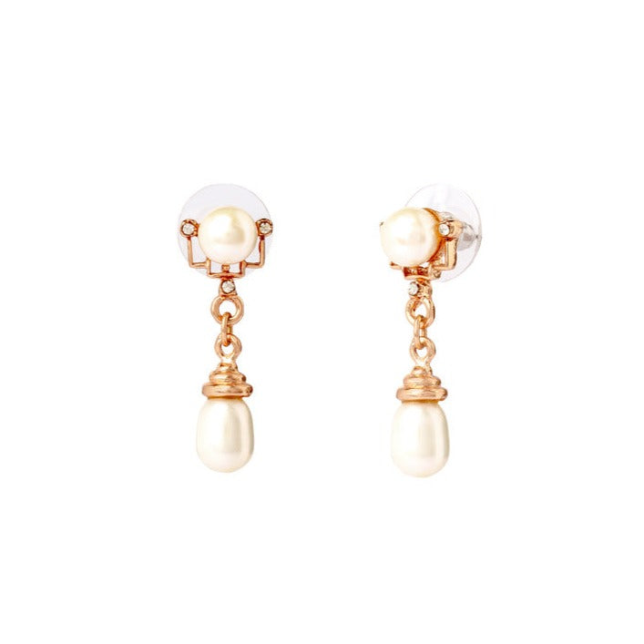 Mystic Pearl and Gold Drop Earrings