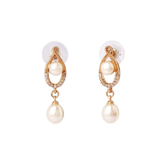 White Pearl Oasis Drop Earrings