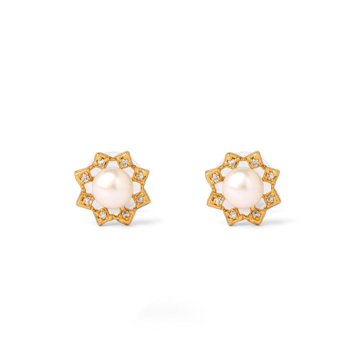 Star Formation Pearl Stud Earrings