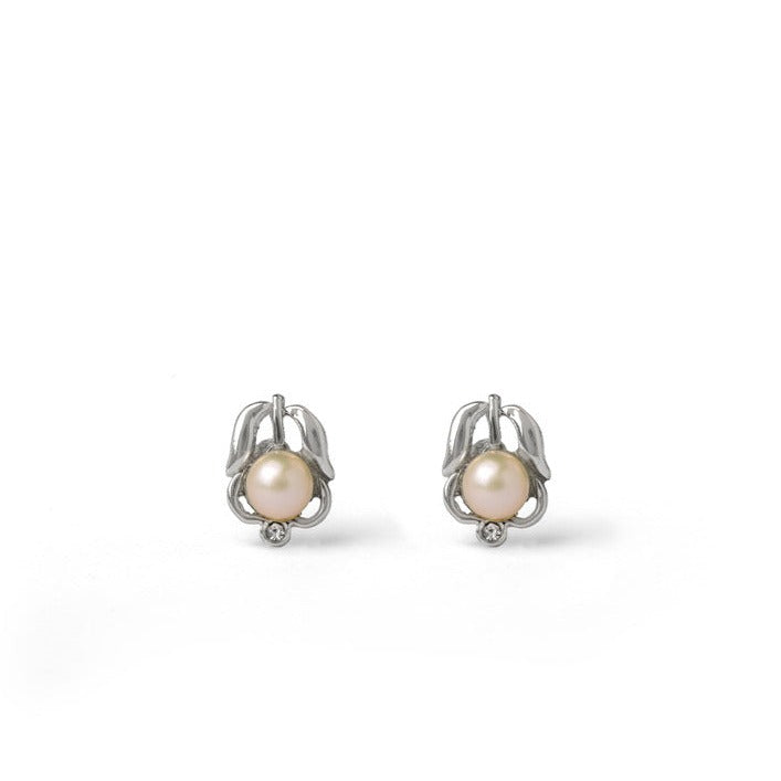 Fruity Elegance Pearl Stud Earrings