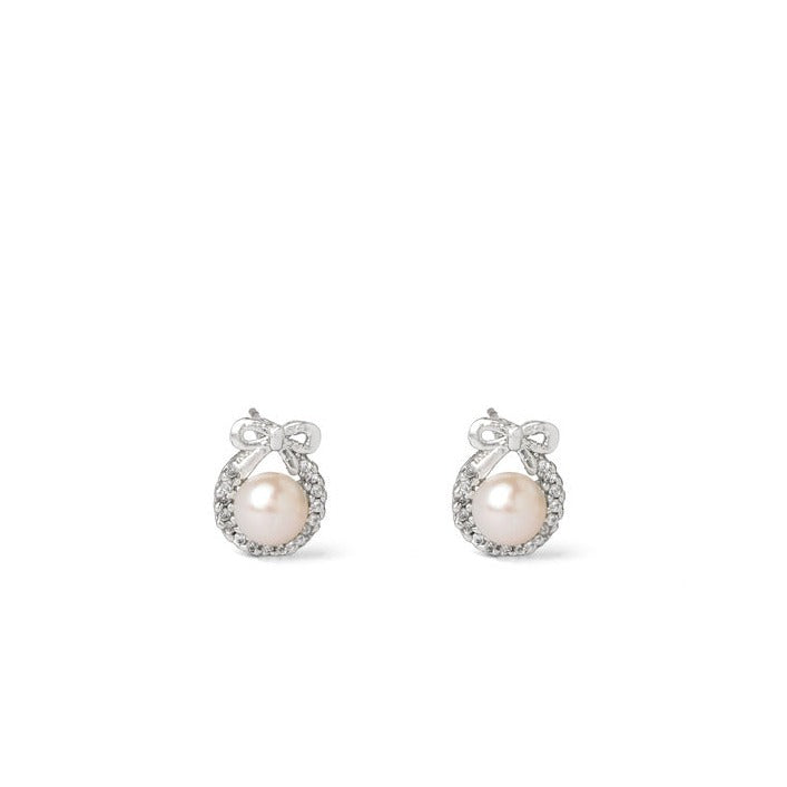 Lustrous Orb Freshwater Pearl Earrings