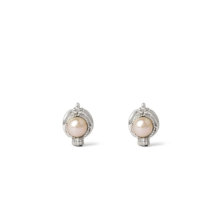 Sovereign Pearl Badge Stud Earrings