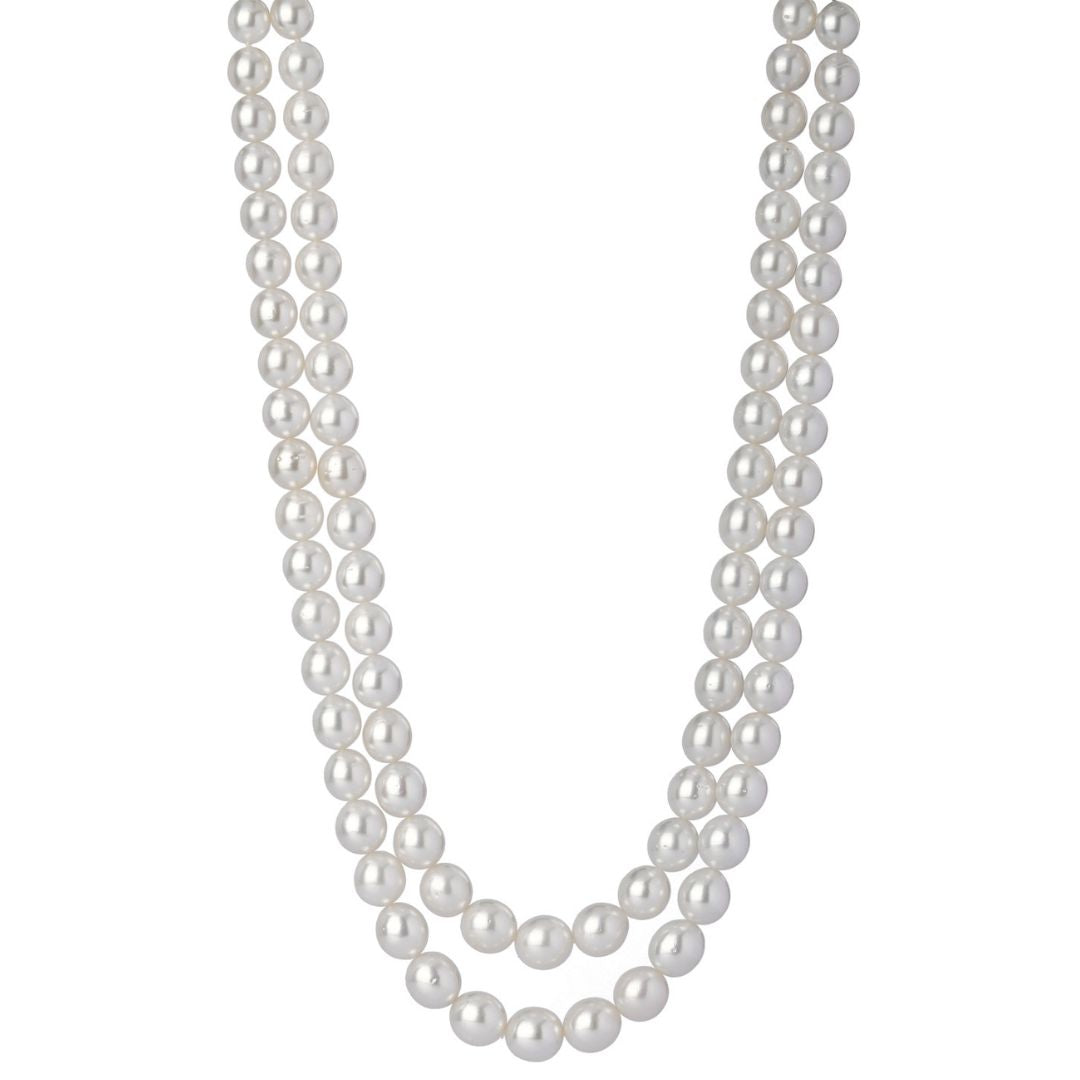 SouthSea Splendor Dual Strand White Pearl Necklace 1