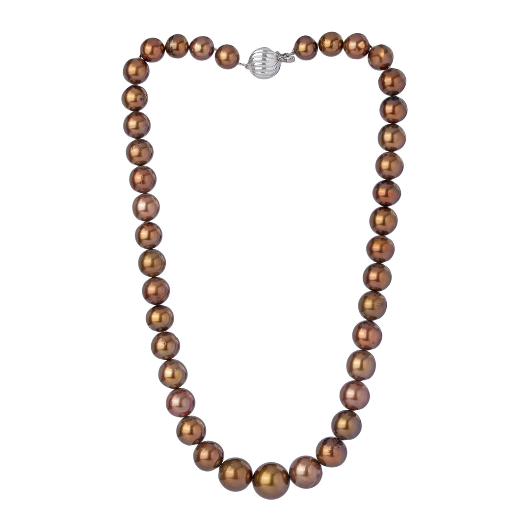 Single Line Round Pearl Necklace